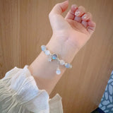 Elegant Cat Eye Stone & Moonstone Star Bracelet