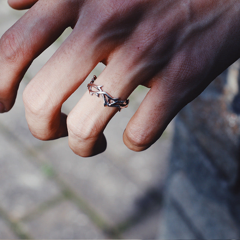 Punk Irregular Thorn Ring – Vintage Hip Hop Adjustable Couple Ring