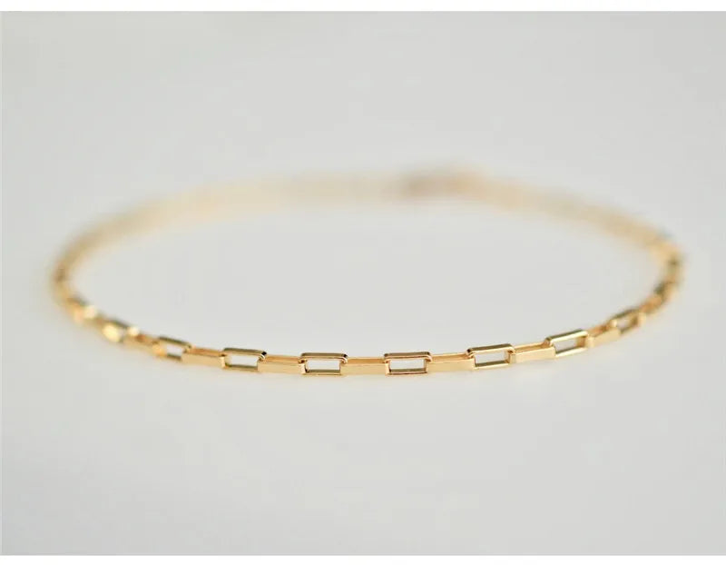 14K Gold-Filled Chain Bracelet – Handmade Boho Charm Jewelry