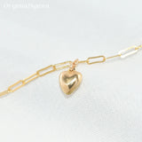 Gold-Filled Heart Bracelet – Handmade Boho Charm Jewelry
