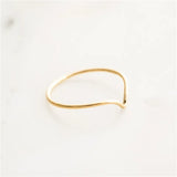 Real 14K Gold Filled Chevron Ring – Minimalist Boho Knuckle Jewelry