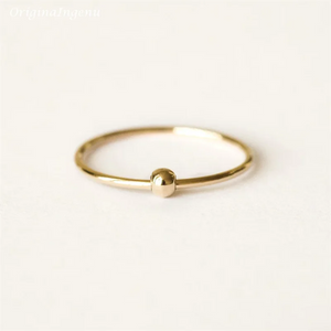 14K Gold Filled Fidget Bead Ring – Handmade Minimalist Jewelry