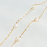 14K Gold Filled Natural Pearl Choker Necklace