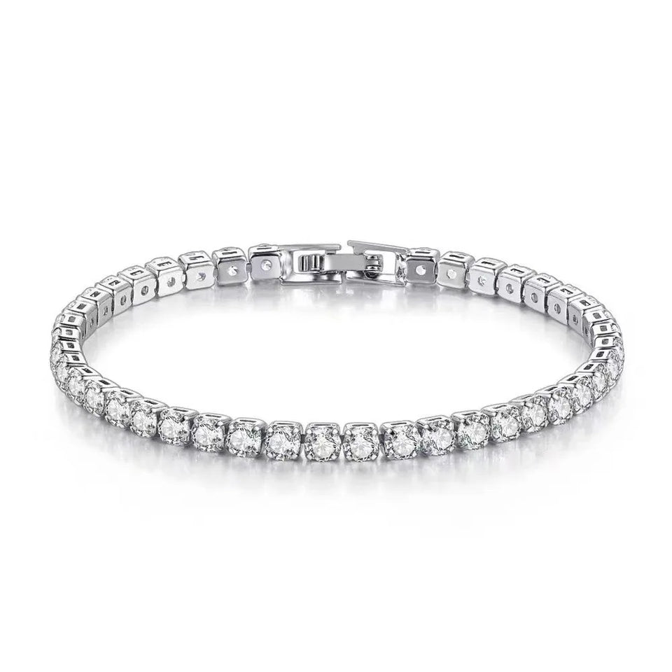 LiHong S925 Sterling Silver Tennis Bracelet – Elegant Zircon Jewelry