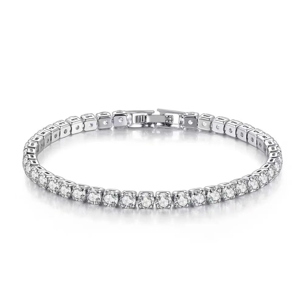 LiHong S925 Sterling Silver Tennis Bracelet – Elegant Zircon Jewelry