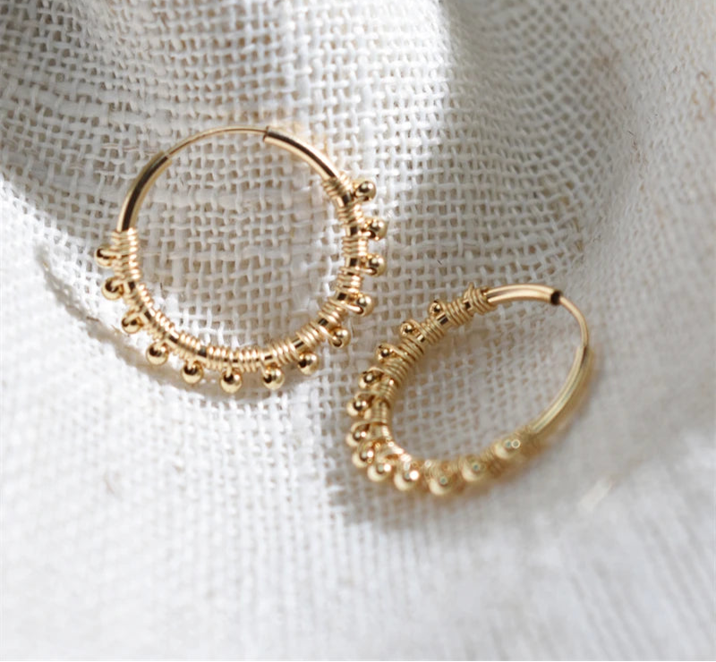 14K Gold Filled 20MM Hoop Earrings Trendy Minimalist Gold Jewelry
