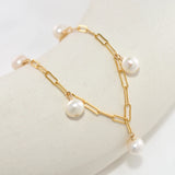 Vintage Baroque Pearl Bracelet – 14K Gold-Filled Handmade Boho Jewelry