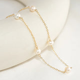 14K Gold Filled Natural Pearl Choker Necklace