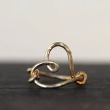 925 Silver Handmade Heart Ring – Elegant Knuckle Jewelry for Women