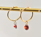 14K Gold Filled Birthstone Zircon Hoop Earrings