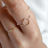 14K Gold Filled Karma Circle Ring – Boho Knuckle Jewelry
