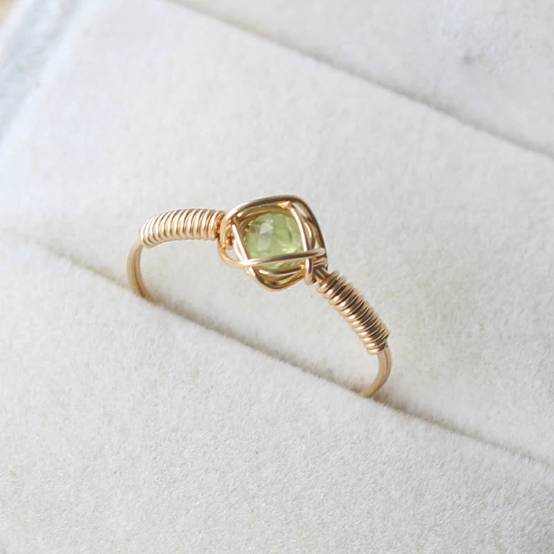 Handmade Gold Filled Natural Ring – Boho Jewelry