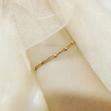 Trendy Double-Layer Beaded Bracelet – Elegant Gold & Silver Chain Jewelry