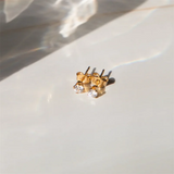 14K Gold Filled CZ Stud Earrings with Tarnish Resistant & Waterproof