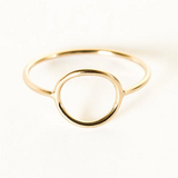 14K Gold Filled Karma Circle Ring – Boho Knuckle Jewelry