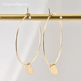 14K Gold Filled Heart-Shaped Hoop Earrings