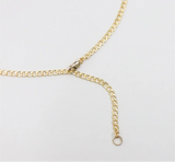 14K Gold Filled Curb Chain Choker Necklace for Women