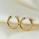 14K Gold Filled Hoop Earrings Classic Minimalist Jewelry for Women